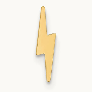 Single 14K Polished Lightning Bolt Post Earring