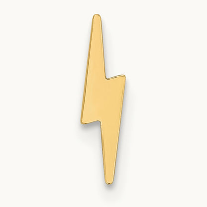 Single 14K Polished Lightning Bolt Post Earring