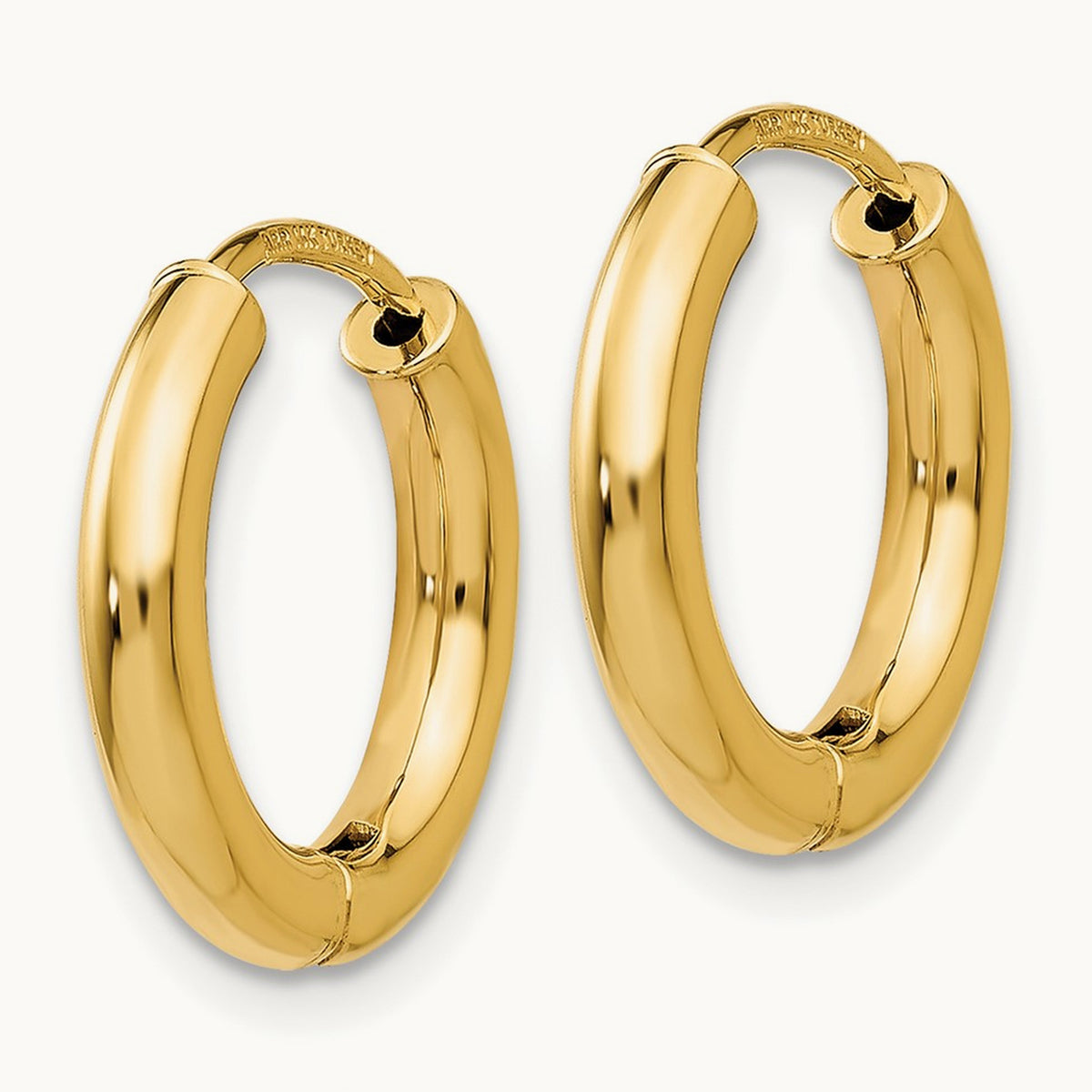 Polished Hollow Hoop Earrings — photo set