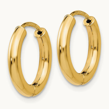 Polished Hollow Hoop Earrings — photo set