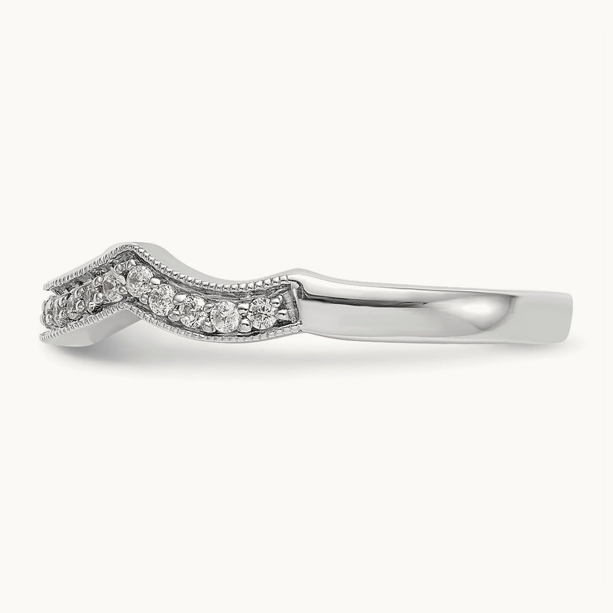 Diamond Wedding Band, 14K White Gold