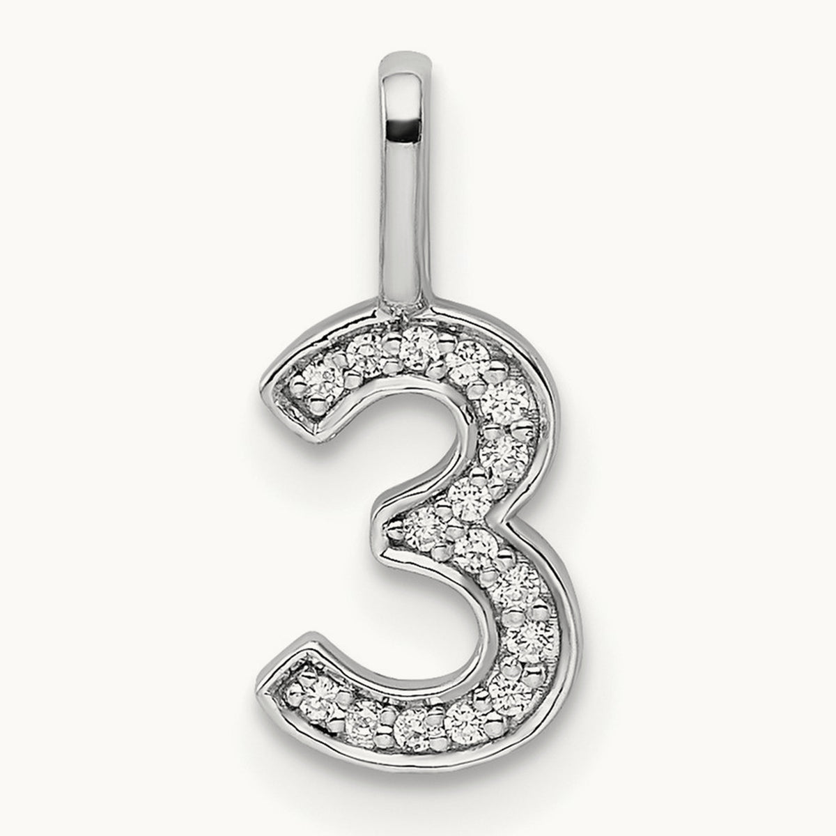 Diamond Number 3 Pendant — photo set