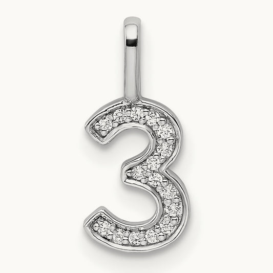 Diamond Number 3 Pendant — photo set