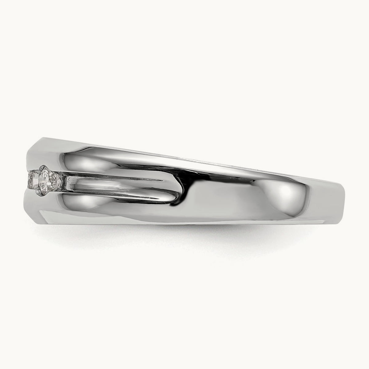 Diamond Men's Band, 14K White Gold