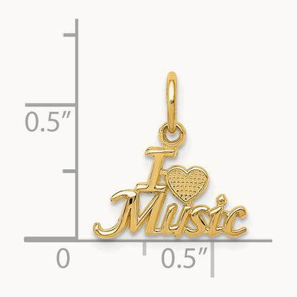 I HEART MUSIC Charm, 14K