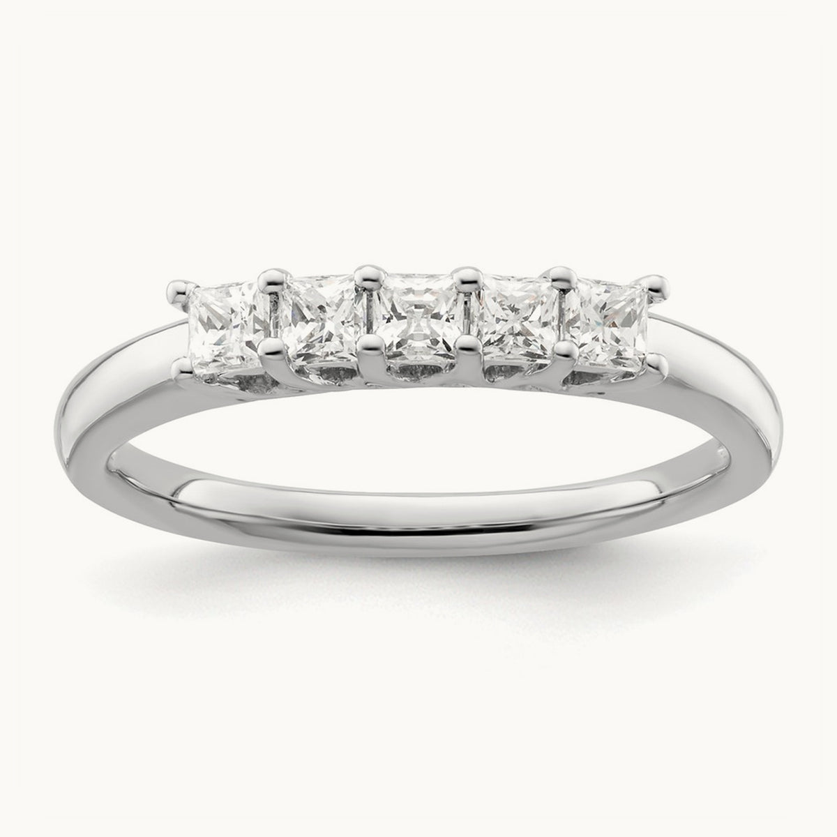 Princess-Cut 5-Stone Band — 1/2 ct, 7