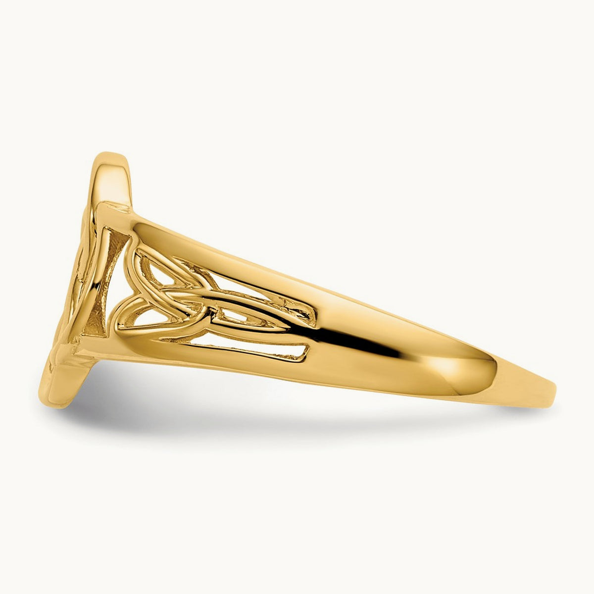 Polished Ladies Celtic Knot Ring, 14K