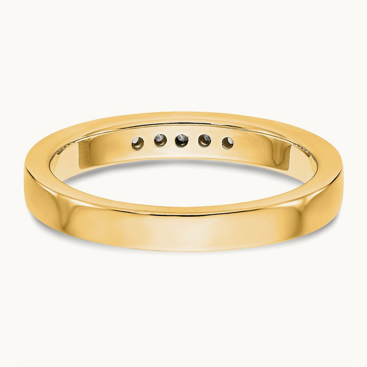 Setting: 5- Stone Closed Channel Band Mounting, 1.6mm — 14K Yellow Gold