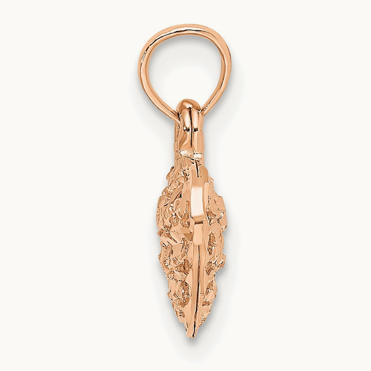 Polished 3-D Puffed Heart Pendant — 14K Rose Gold