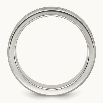Brushed Laser Design Band, 8mm, Stainless Steel