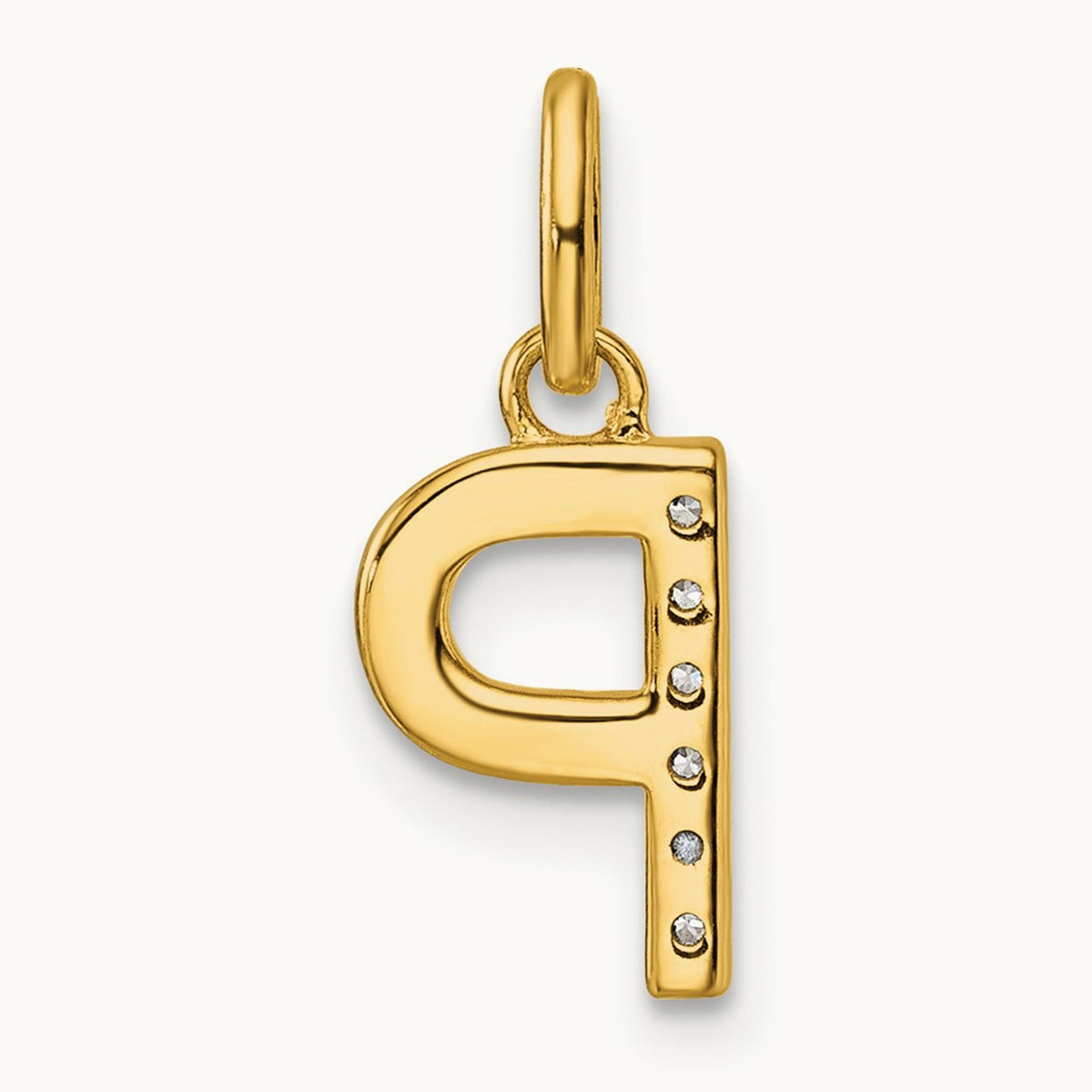 Twisted Diamond Charm — 14K Yellow Gold, P