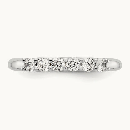 6-Stone Diamond Band, 14K White Gold