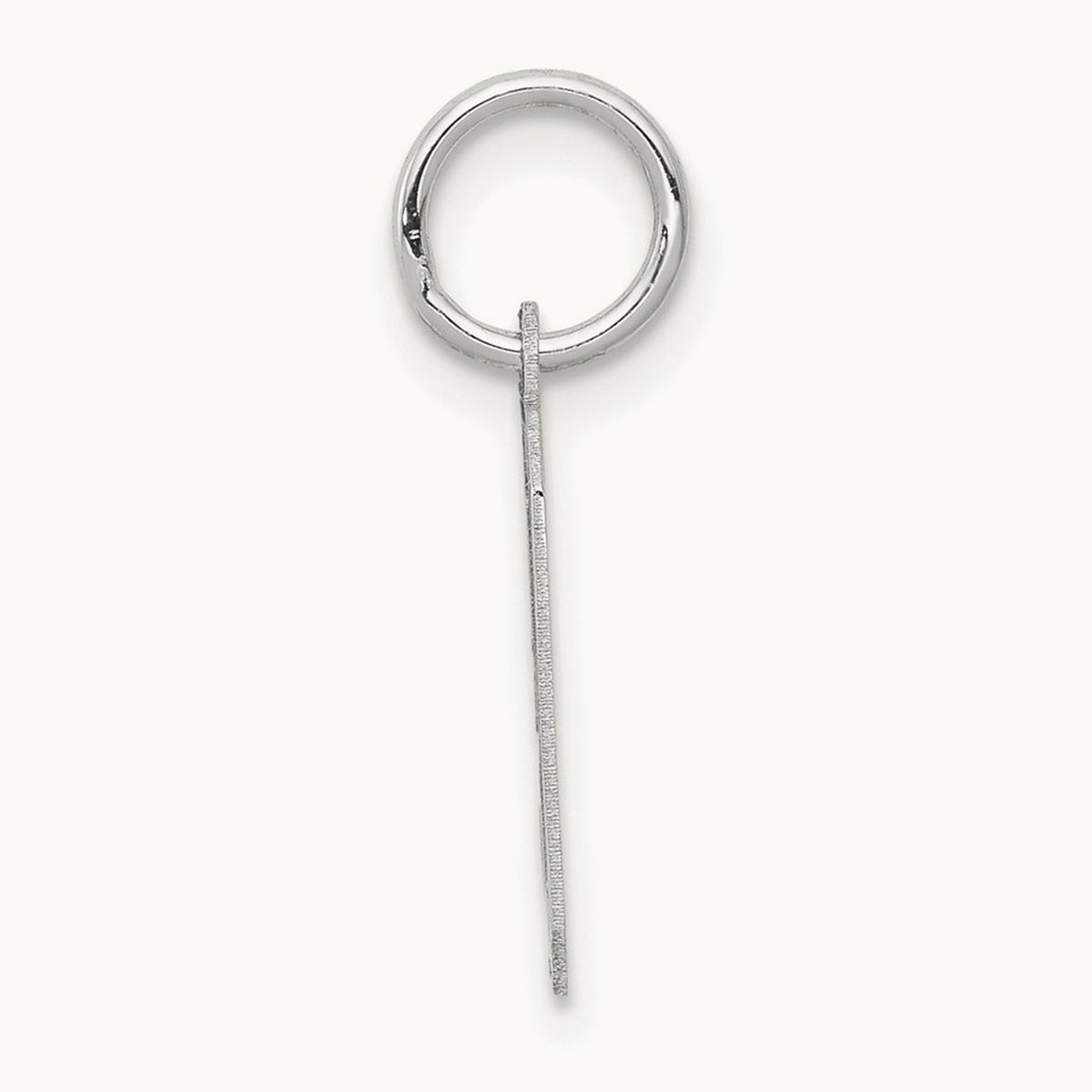 Small Satin Number 9 Charm — 14K White Gold