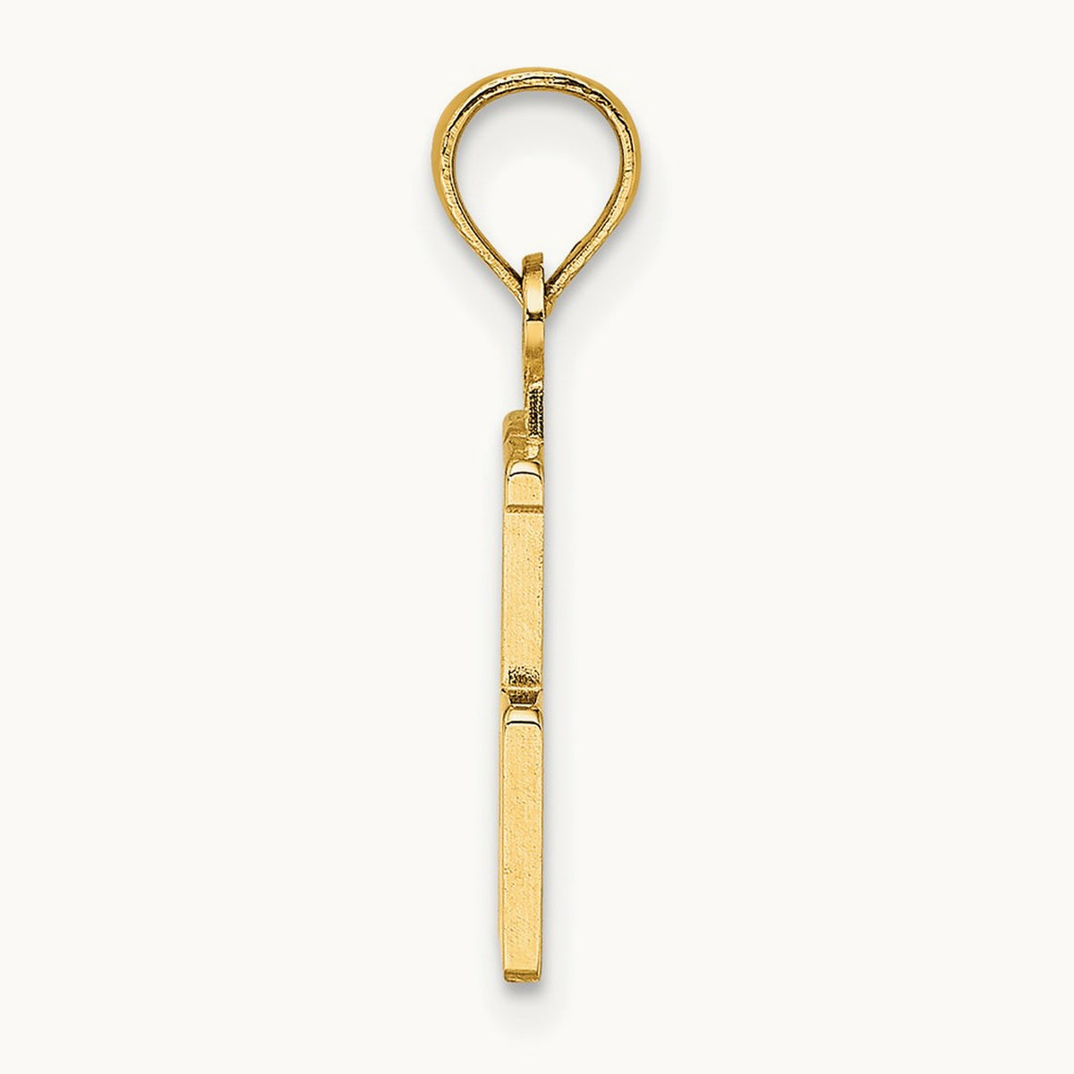 Polished Number 75 Pendant, 14K