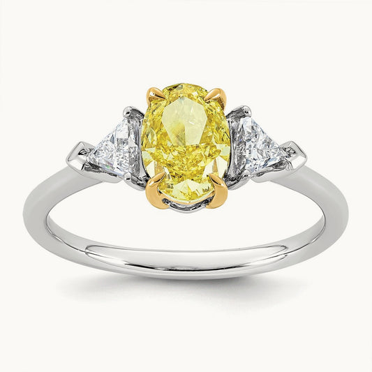 Vivid Yellow Ring, 1.50-4.50 ct tw Lab-Grown Diamond