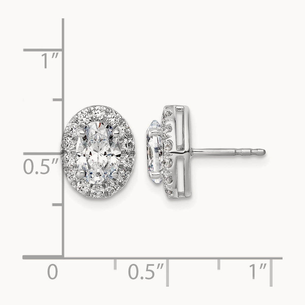 14w 2 1/2ct Lab Grown Diamond VS/SI+ G+ Cert Complete Oval Halo Earrings