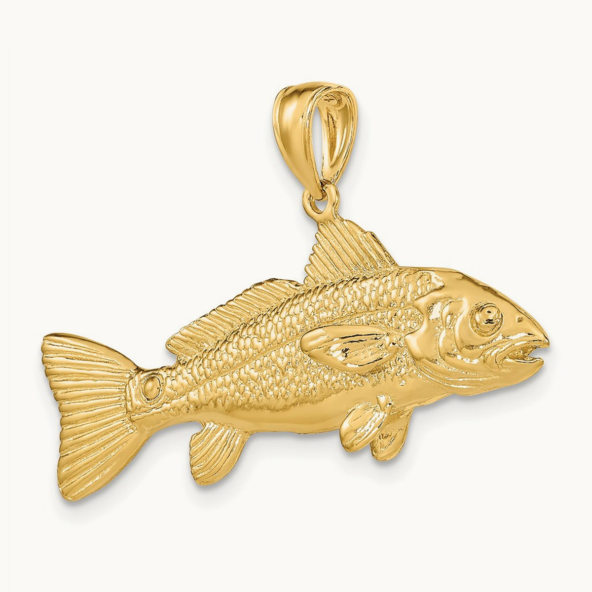 3-D Red Fish Charm — 14.8mm