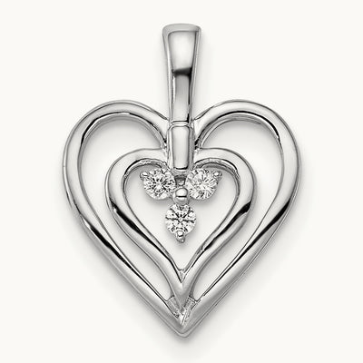 Polished Heart Diamond Pendant — photo set