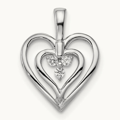 Polished Heart Diamond Pendant — photo set