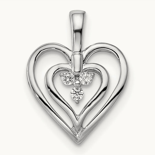 Polished Heart Diamond Pendant — photo set