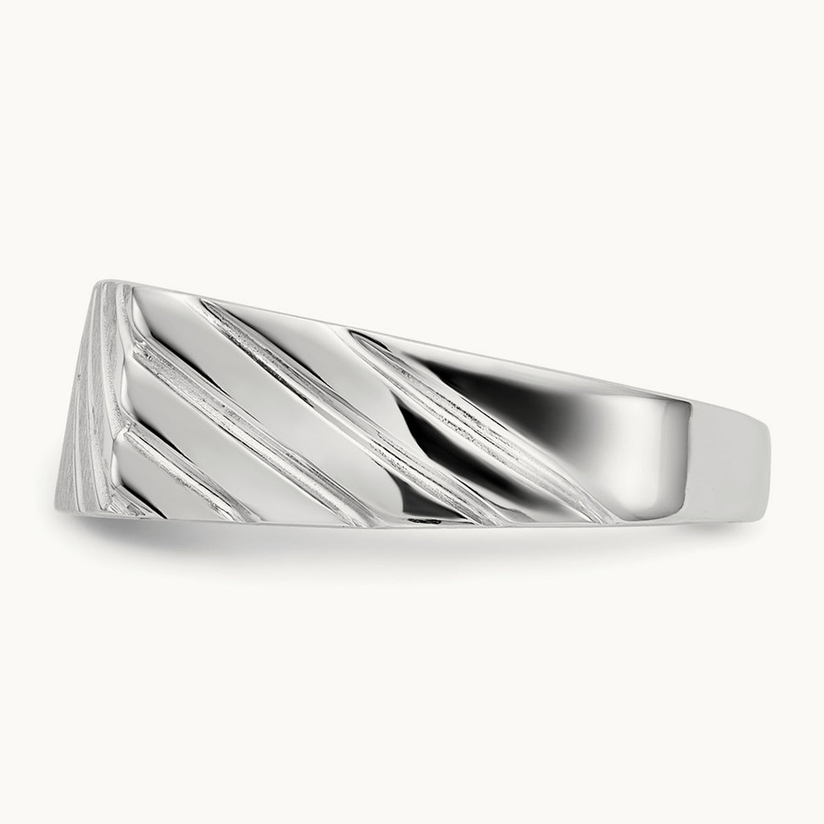 Open Back Mens Signet Ring — photo set