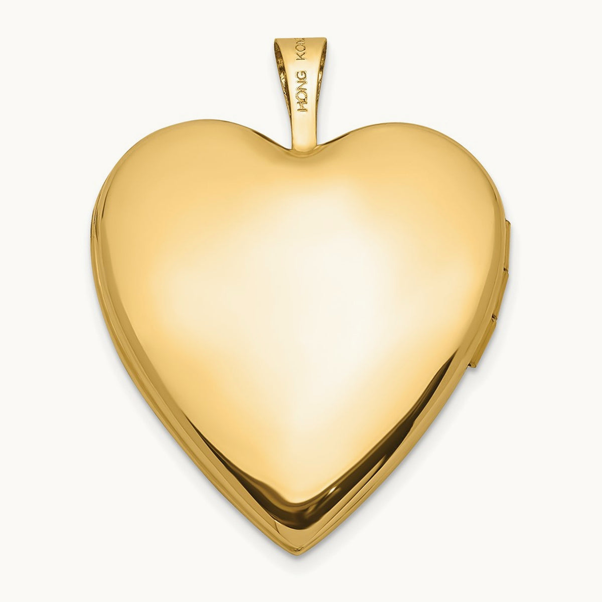 Swirl Heart Locket, 20mm, 14K Yellow Gold