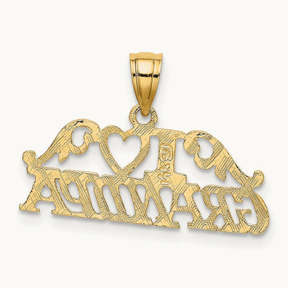 I HEART GRANDPA Charm, 14K