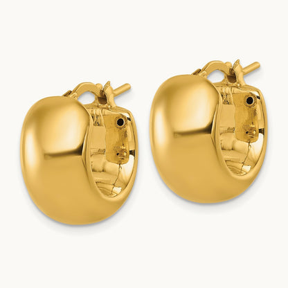 Polished Hoop Earrings, 14K