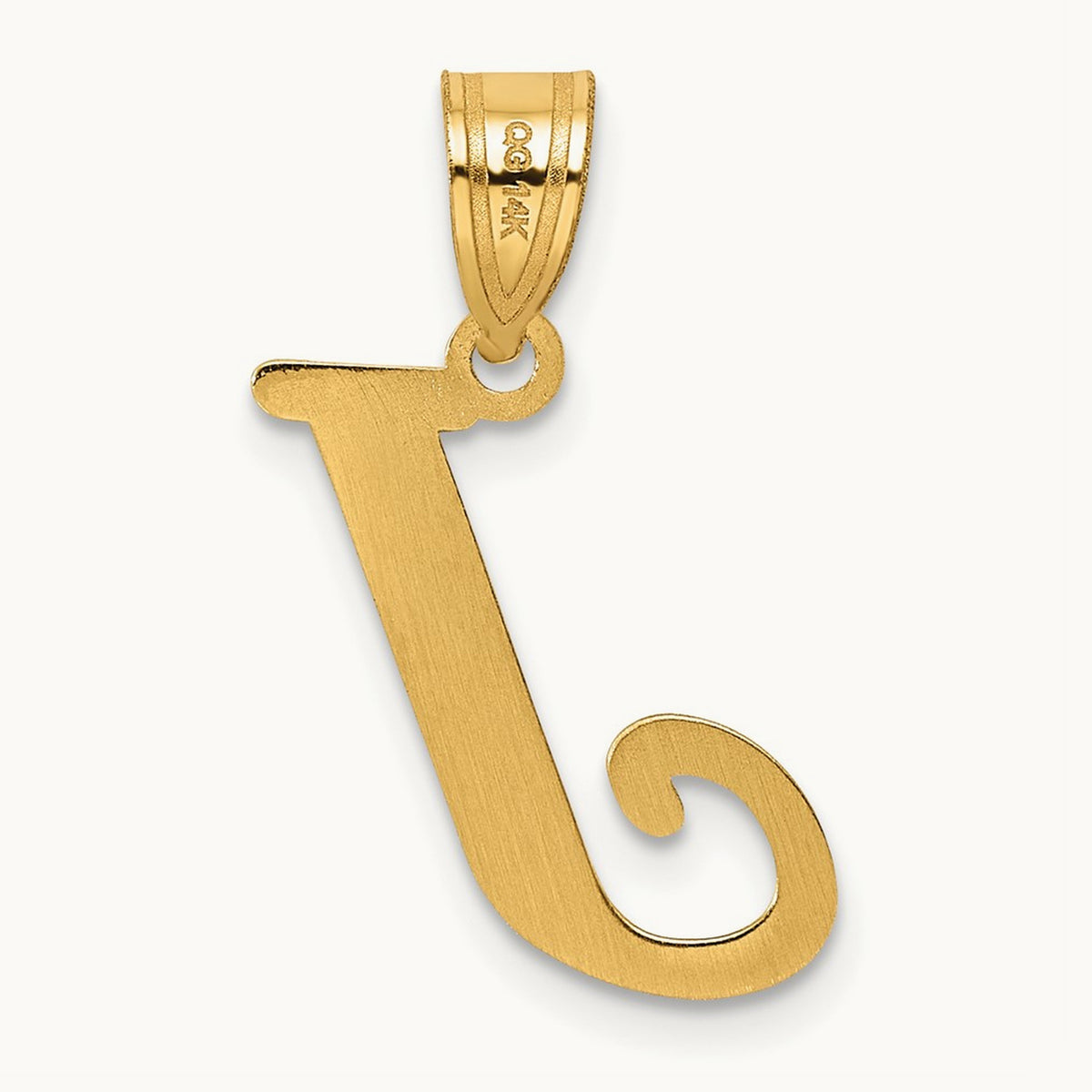 Polished Initial Pendant — J
