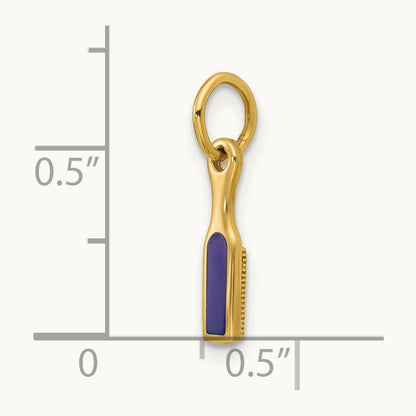 Fancy Hairbrush Charm, 14K Yellow Gold