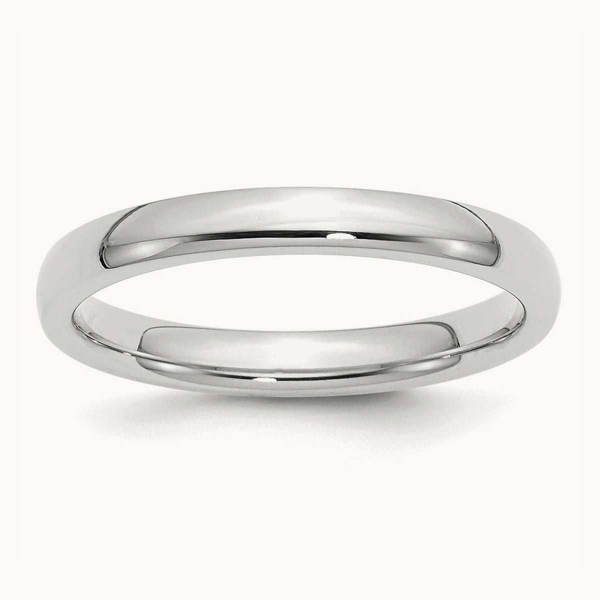 Rhodium-plated Comfort Fit Band — photo set (3)