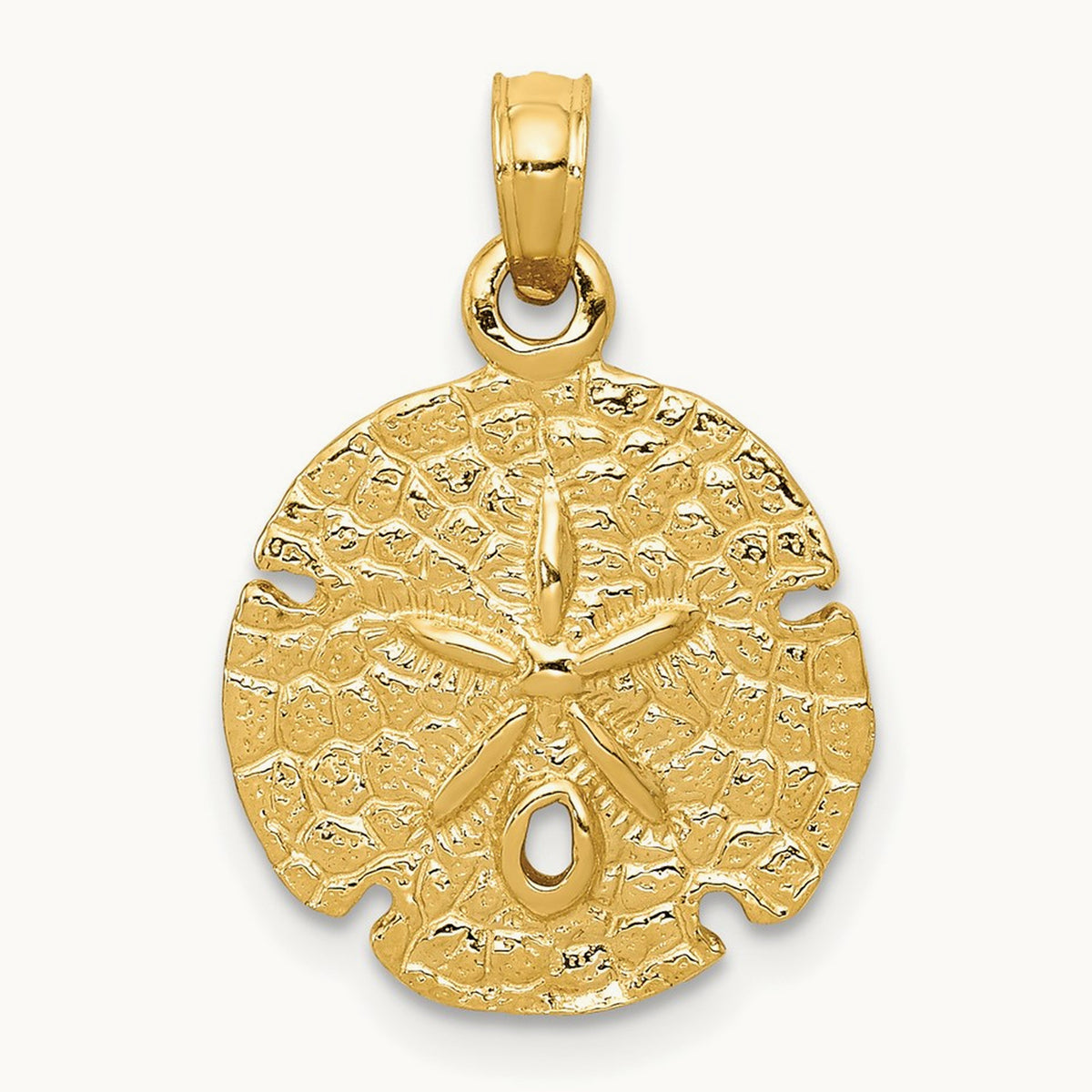 Sand Dollar Pendant, 14K