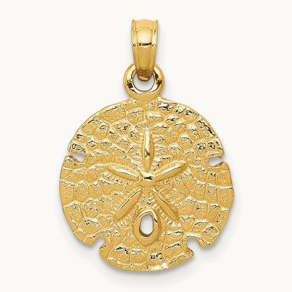 Sand Dollar Pendant, 14K