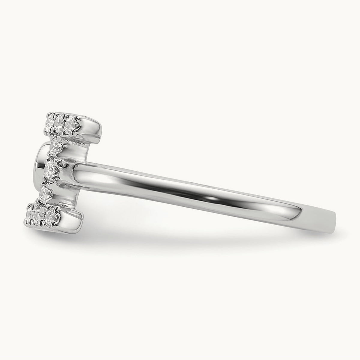 Initial I Adjustable Ring, 0.15 ct tw Lab-Grown Diamond