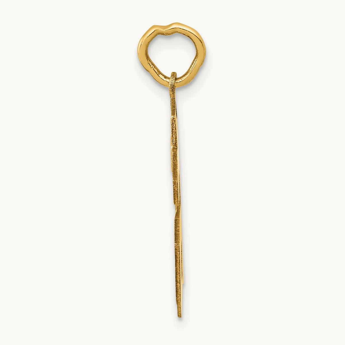 Medium Satin Number 66 Charm, 14K