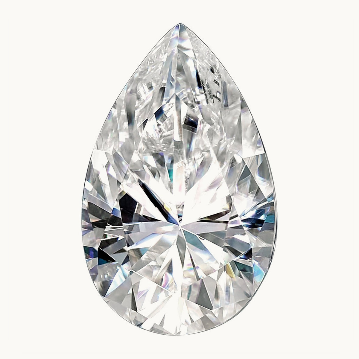 7x5mm Pear True Light G-H-I Moissanite