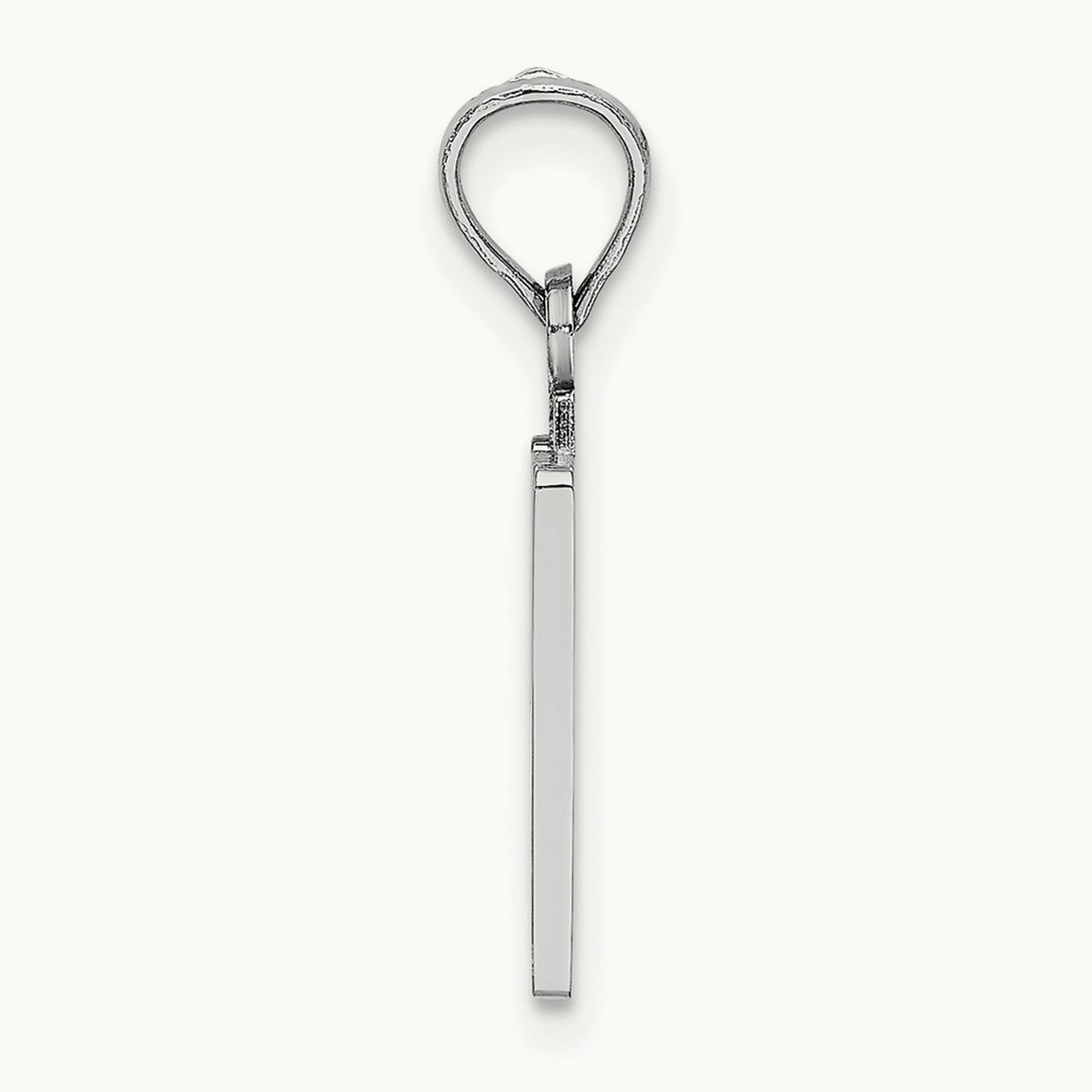 Polished Number 10 Pendant — 14K White Gold