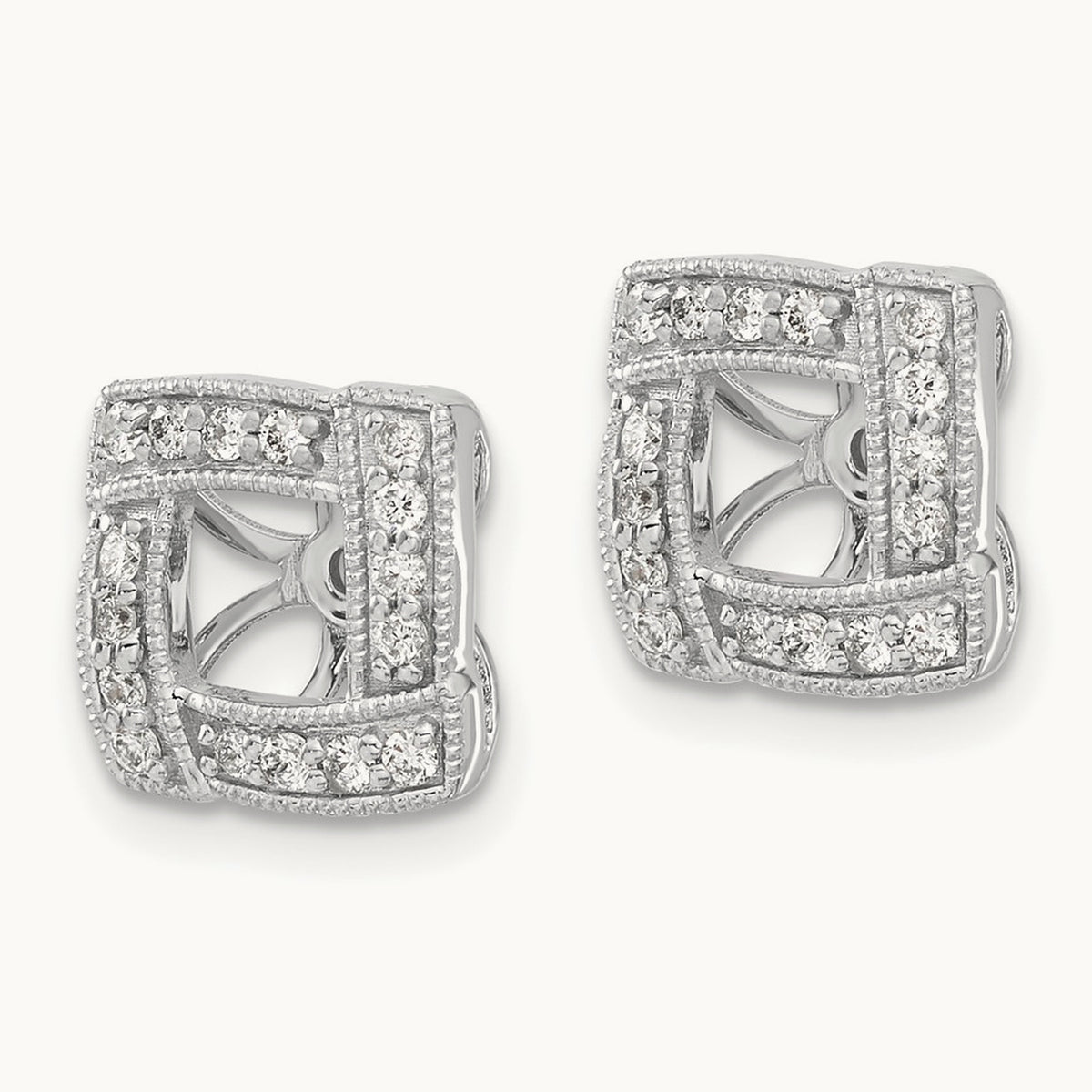 Diamond Square Earring Jackets — photo set