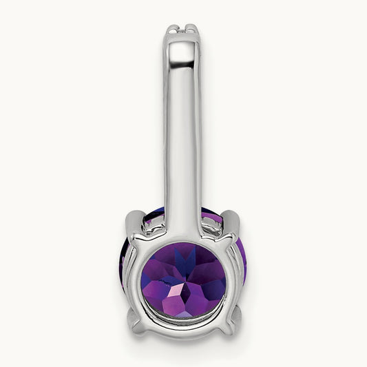 Round Amethyst and Diamond Pendant — photo set
