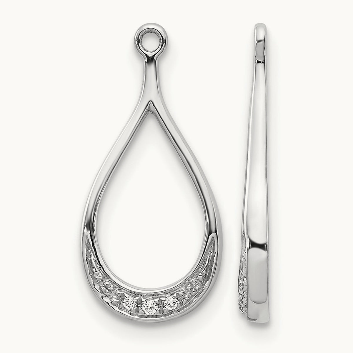 Diamond Earring Jackets — 14K White Gold