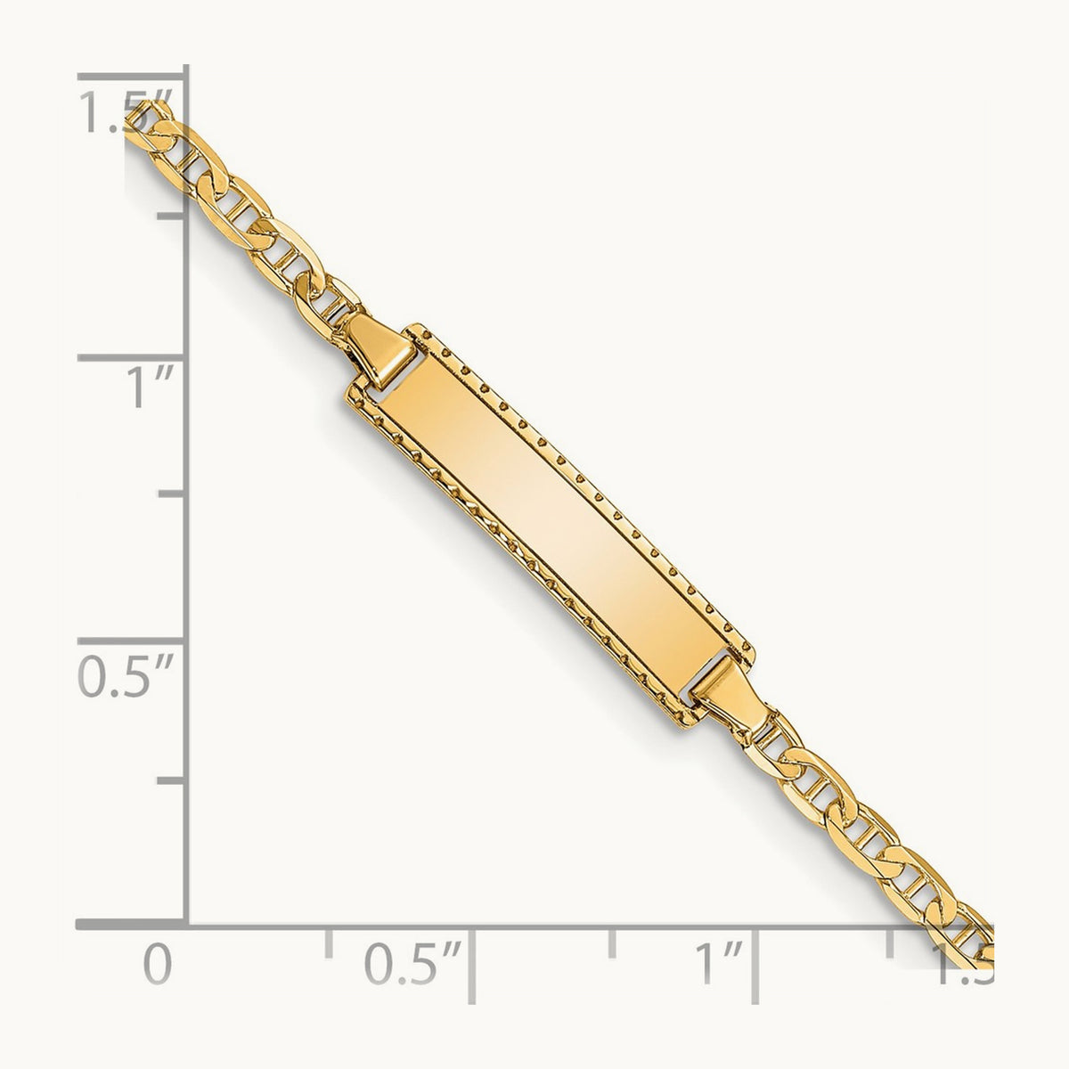 Children's Anchor Link ID Bracelet, 14K
