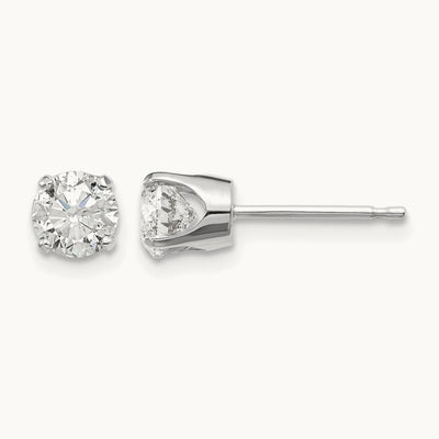 Diamond Stud Push-on Post Earrings — 0.96 ct tw