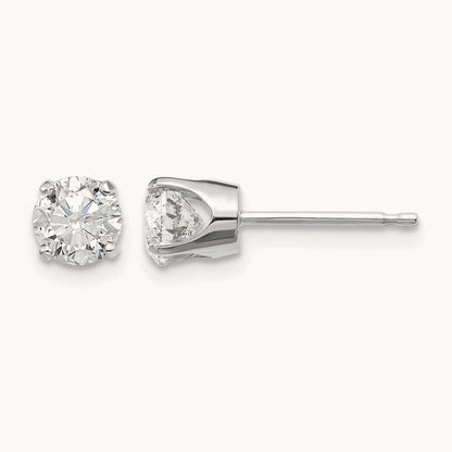 Diamond Stud Push-on Post Earrings — 0.96 ct tw