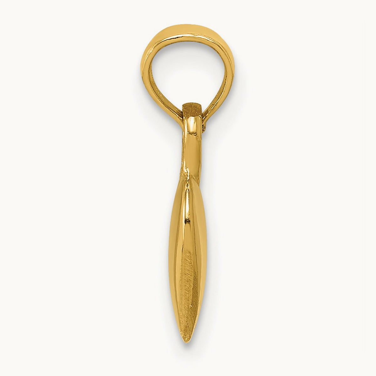 Polished 3D Heart Pendant — 14K Yellow Gold