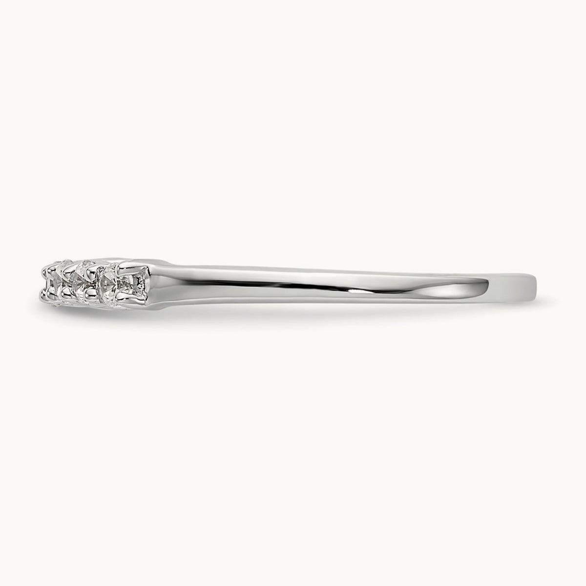 9-Stone Diamond Band, 14K White Gold