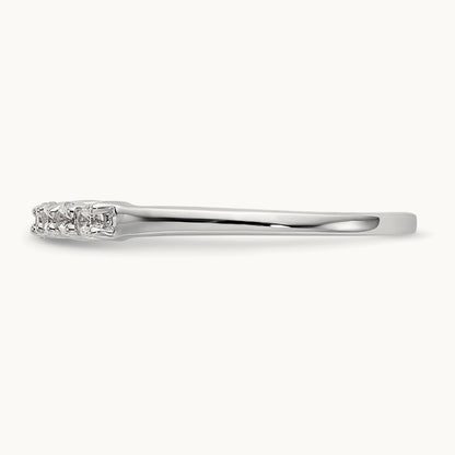 9-Stone Diamond Band, 14K White Gold