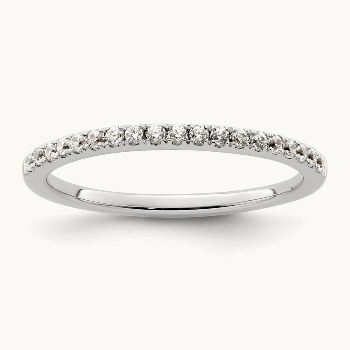 Diamond Wedding Band, 14K White Gold