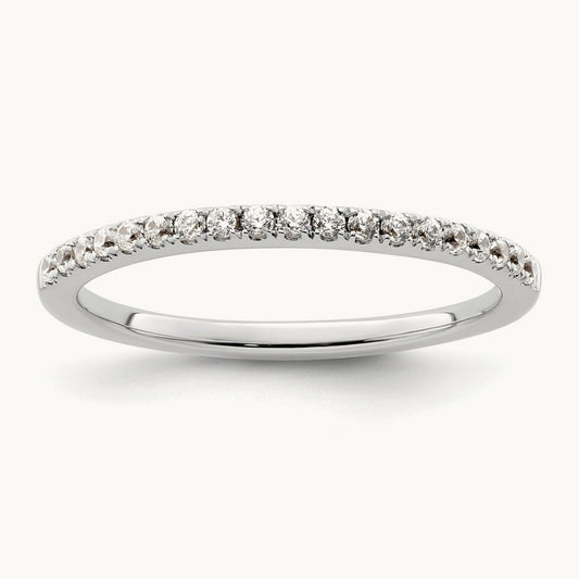 Diamond Wedding Band, 14K White Gold