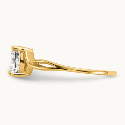 Topaz Birthstone Ring, 14K White