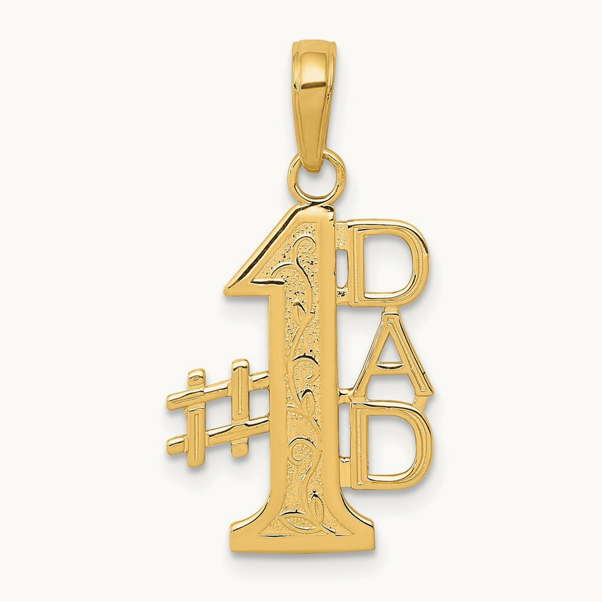 #1 DAD Charm — 14K Yellow Gold, 24.68mm
